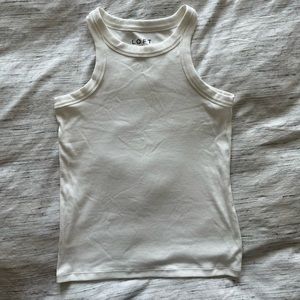 Never worn white ribbed tank from LOFT size L